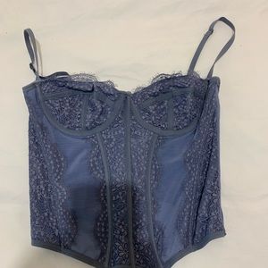 BLUE CORSET TOP